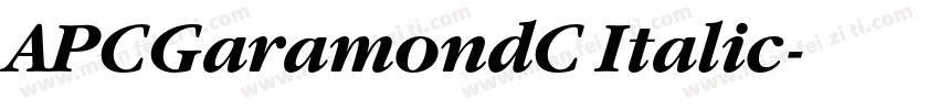 APCGaramondC Italic字体转换